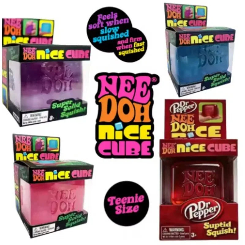 2026 Hot New Nee Doh Nice Cube Soft Rubber Squeezing Cube Sensory Decompression Office Relieves Anxiety Pinching Music