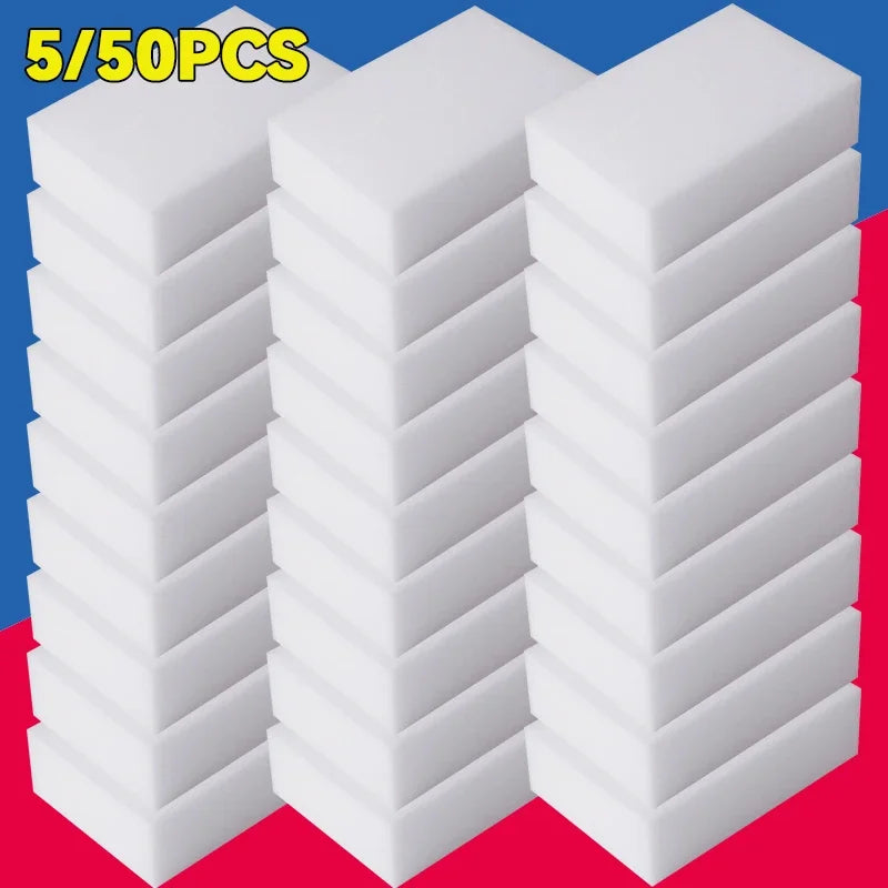 White Melamine Cleaning Sponges – Small & Large Multipacks