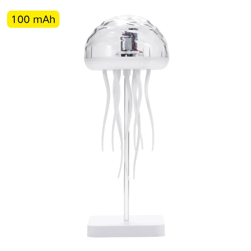 Jellyfish Cartoon LED Nihgt Light Voice Control Gradient Cute Rotating Jellyfish Hanging Bedside Lamp RGB Table Lamps Room Decor