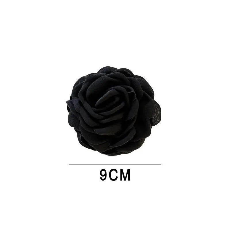 Französische Stoffrosenblüten-Haarspangen für Frauen und Mädchen, Haarspangen, Haarclips, Haaraccessoires, Geschenk