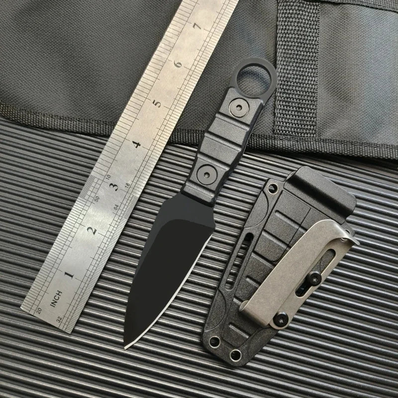 Black Thorn EDC Survival Knife – 7cm Stainless Steel Blade with K Sheath