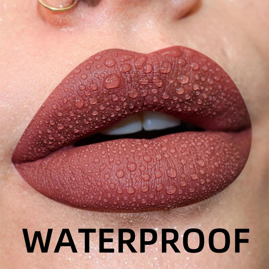 Matte Velvet Lip Gloss – Waterproof Long-Lasting Liquid Lipstick, 19 Shades, 2.7g