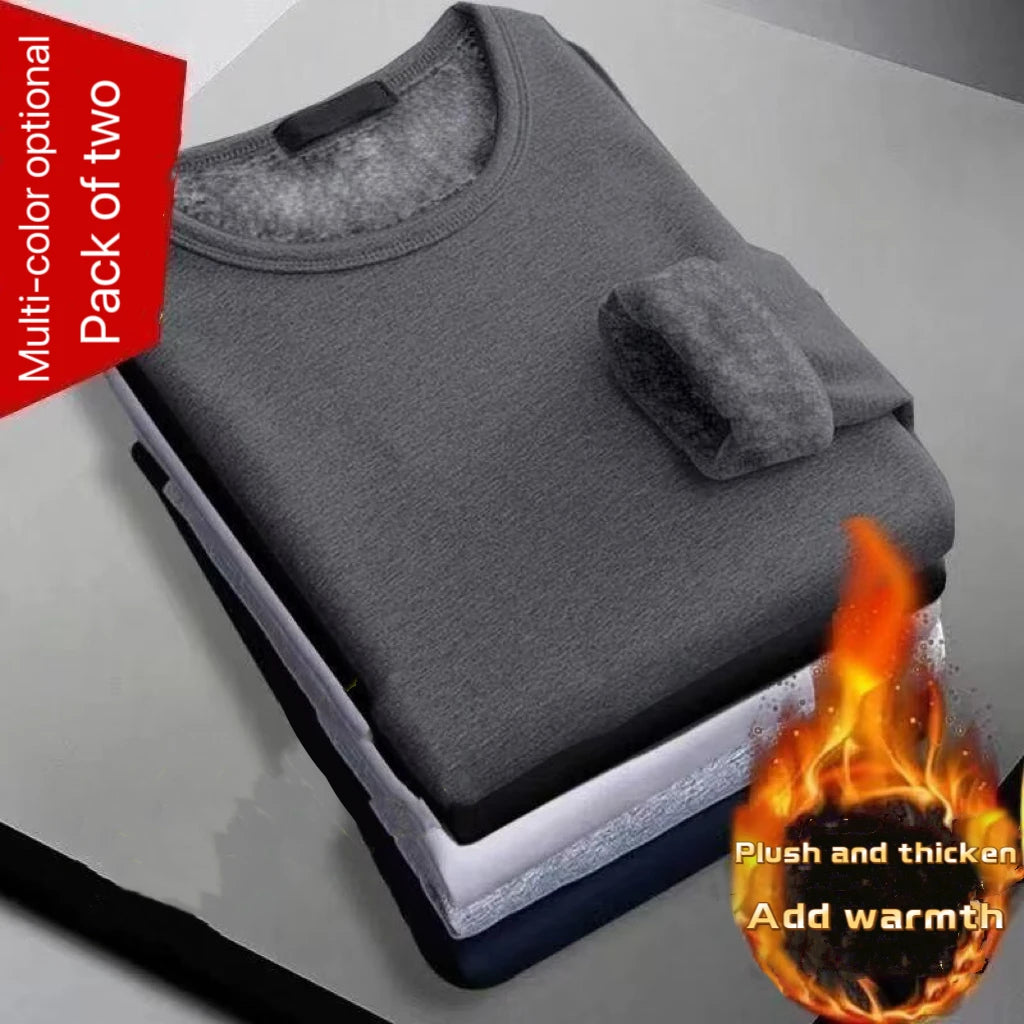 Men's Fleece-Lined Thermal Crewneck Top