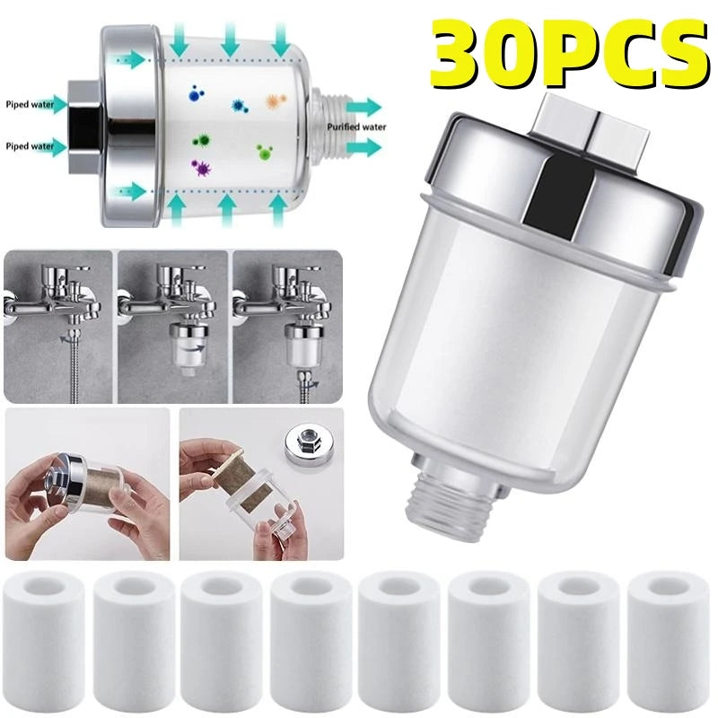 Transparent Shower Water Filter & PP Cartridge Bundles