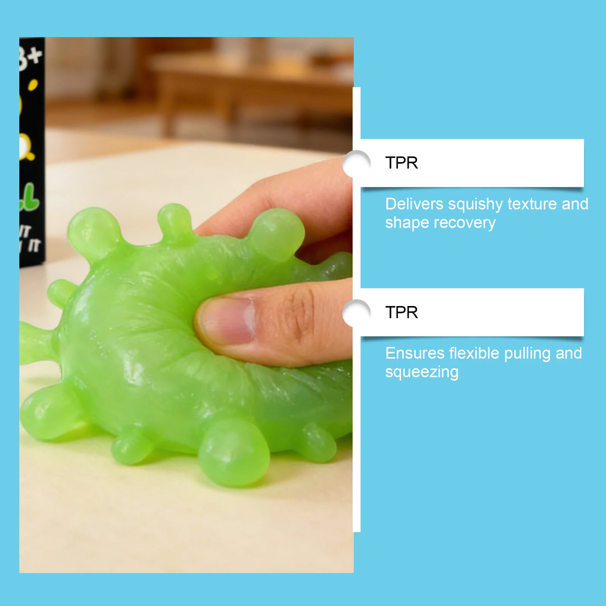 Splash-Shaped Slow Rebound Squeeze Ball – Stress Relief Decompression Fidget Toy, Blind Box Party Gift