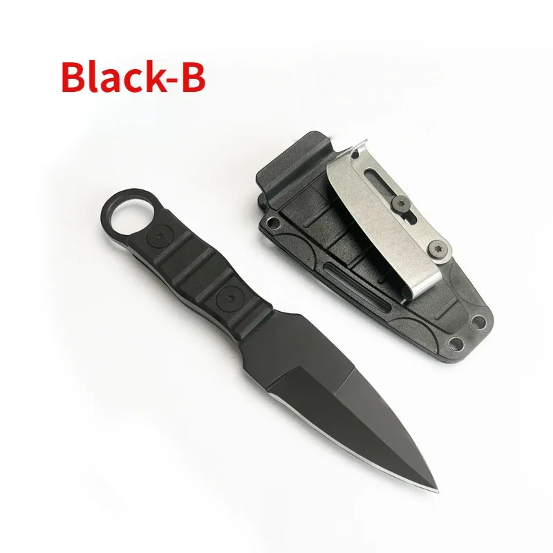Black Thorn EDC Survival Knife – 7cm Stainless Steel Blade with K Sheath