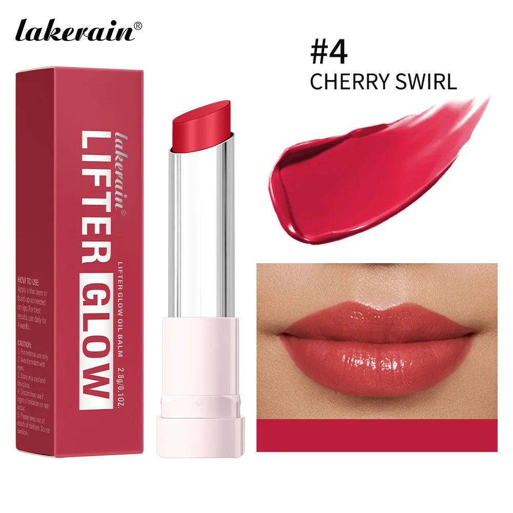 Lakerain Glow Lip Oil Balm Long Lasting Moisturizing Nourishing Daily Care Lip Balm Smooth-melt Softness Texture Natural Makeup