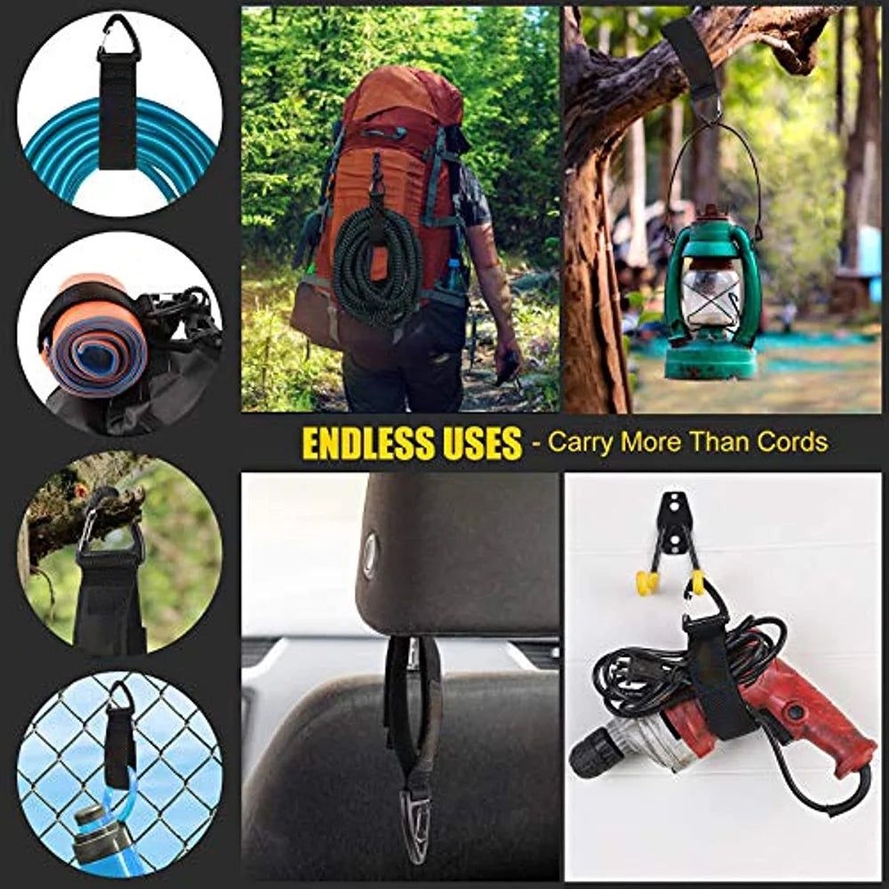 Hanging Hook-and-Loop Storage Straps for Cords & Hoses