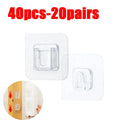 Clear Interlocking Adhesive Mounting Clips – 2–40 Pieces