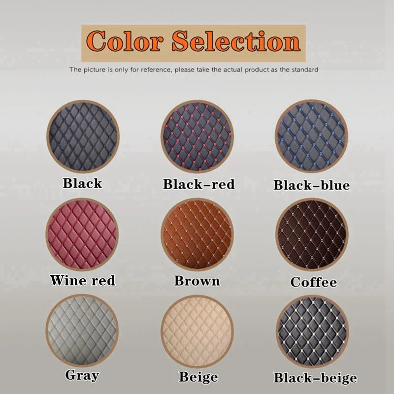 Diamond-Pattern Car Floor Mats – 5-Piece Set