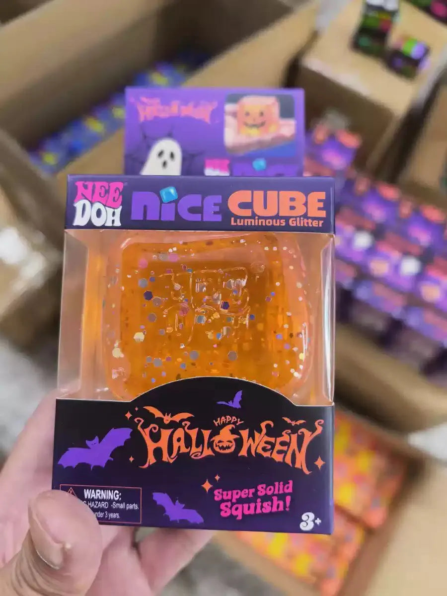 NeeDoh Halloween Sensory Stress Relief Toy - Pinch & Squeeze Fidget, Gift Box, 2 Styles