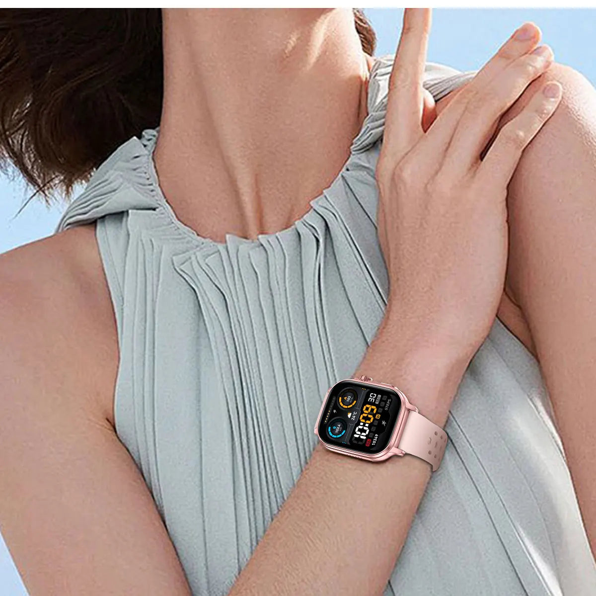 Bluetooth Calling Smartwatch with LED Flashlight