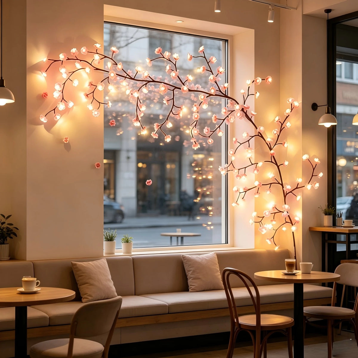Cherry Blossom Branch Lights – Warm White, 72–144 LEDs