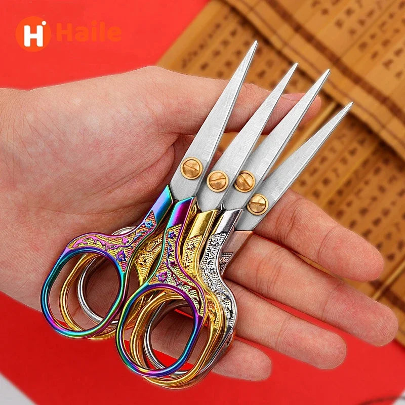 Vintage-Style Stainless Steel Sewing & Thread Scissors