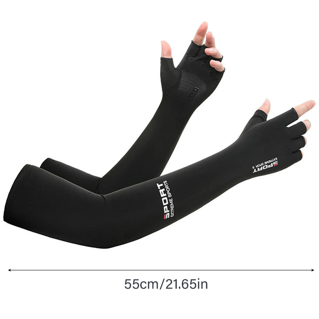 Cooling Arm Sleeves with Fingerless Hand Covers – 3 Colors