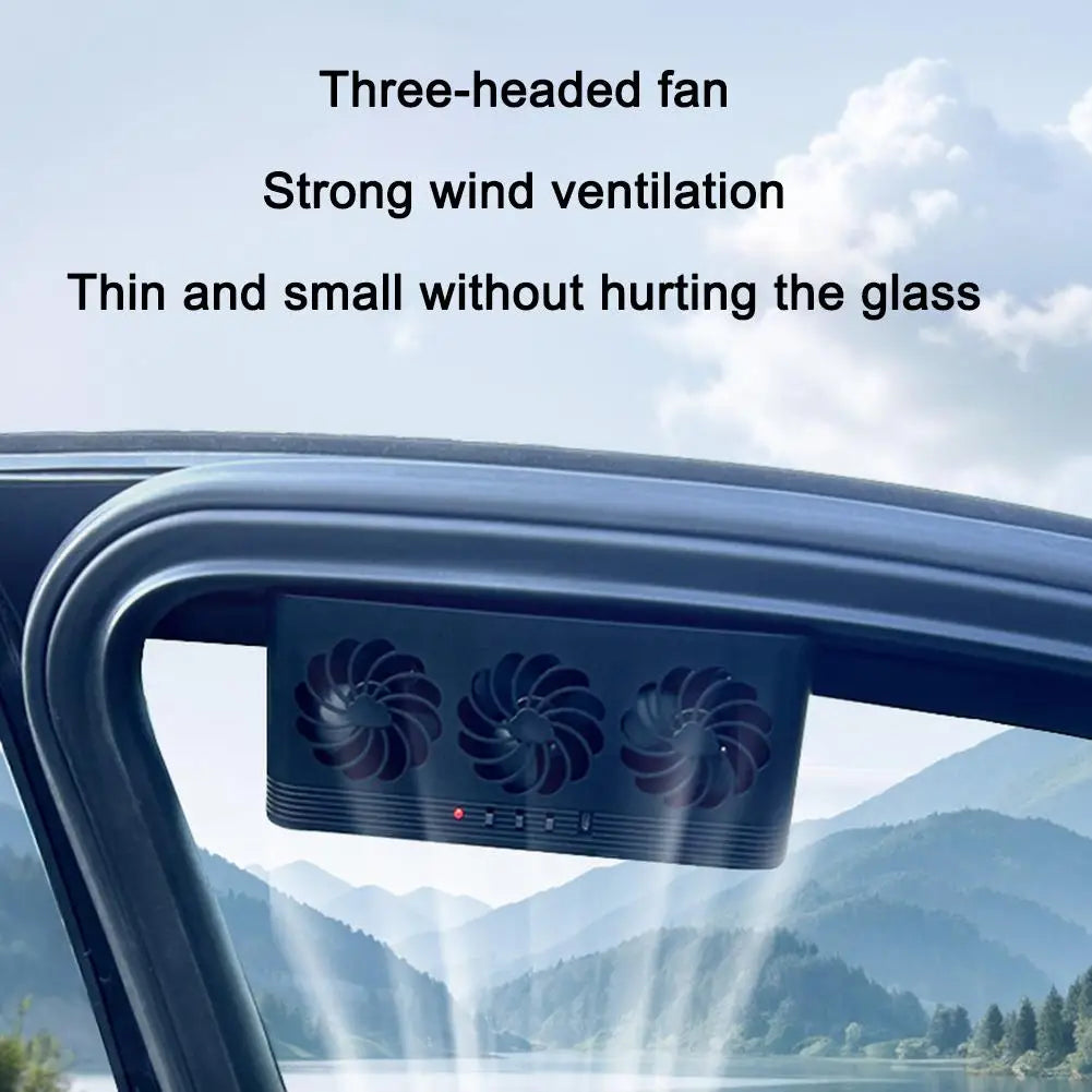 Solar-Assisted Car Window Ventilation Fan