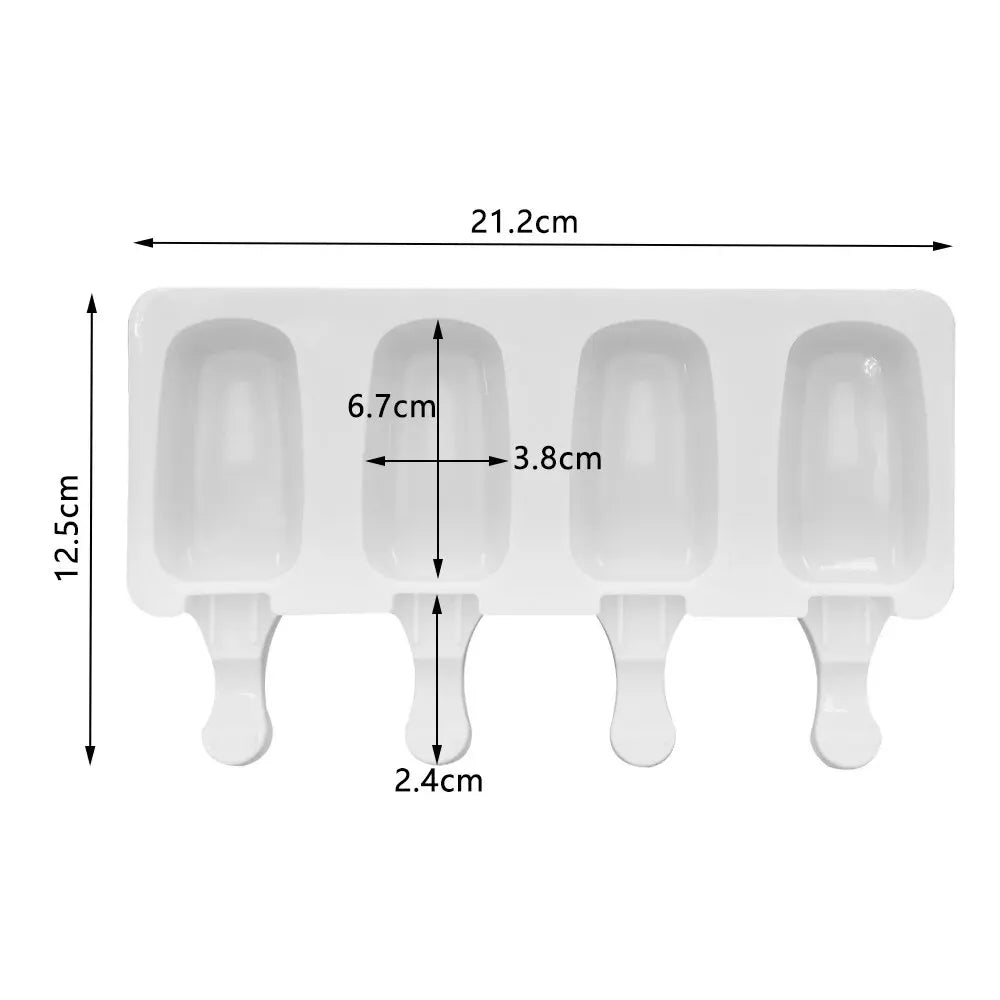Silicone Ice Cream Mold – DIY Magnum Popsicle & Ice Pop Maker, Food-Grade, Dishwasher Safe, SGS Certified