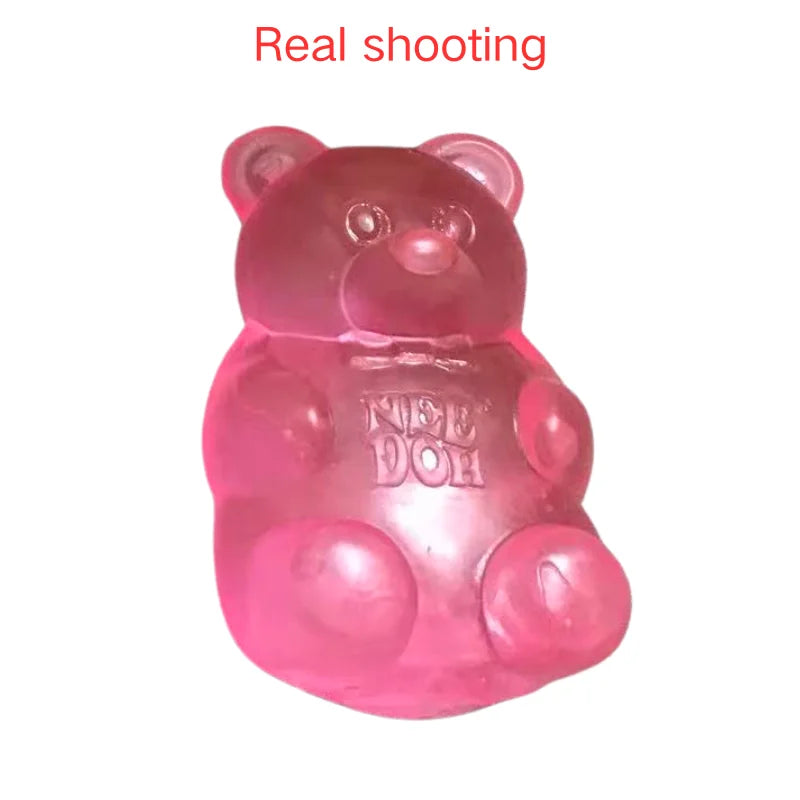 Nee Doh Cute Bear Maltose Dough Squeeze Toy Colorful Sensory Fidget Toy Stress Relief Desktop Decor Gift