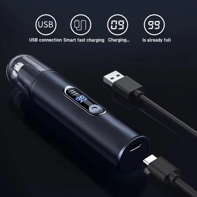 USB-C Rechargeable Nose Hair Trimmer – Black