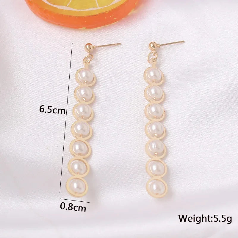 Pure White Women's Dangle Earrings Blooming Flower Acrylic Enamel Butterfly Imitation Pearl Heart Hanging Earrings Elegant Brinc