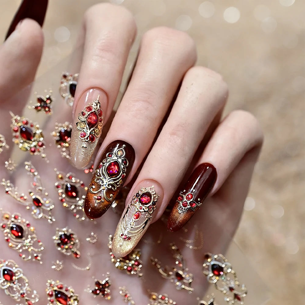Embossed Nail Art Stickers – 1 Sheet
