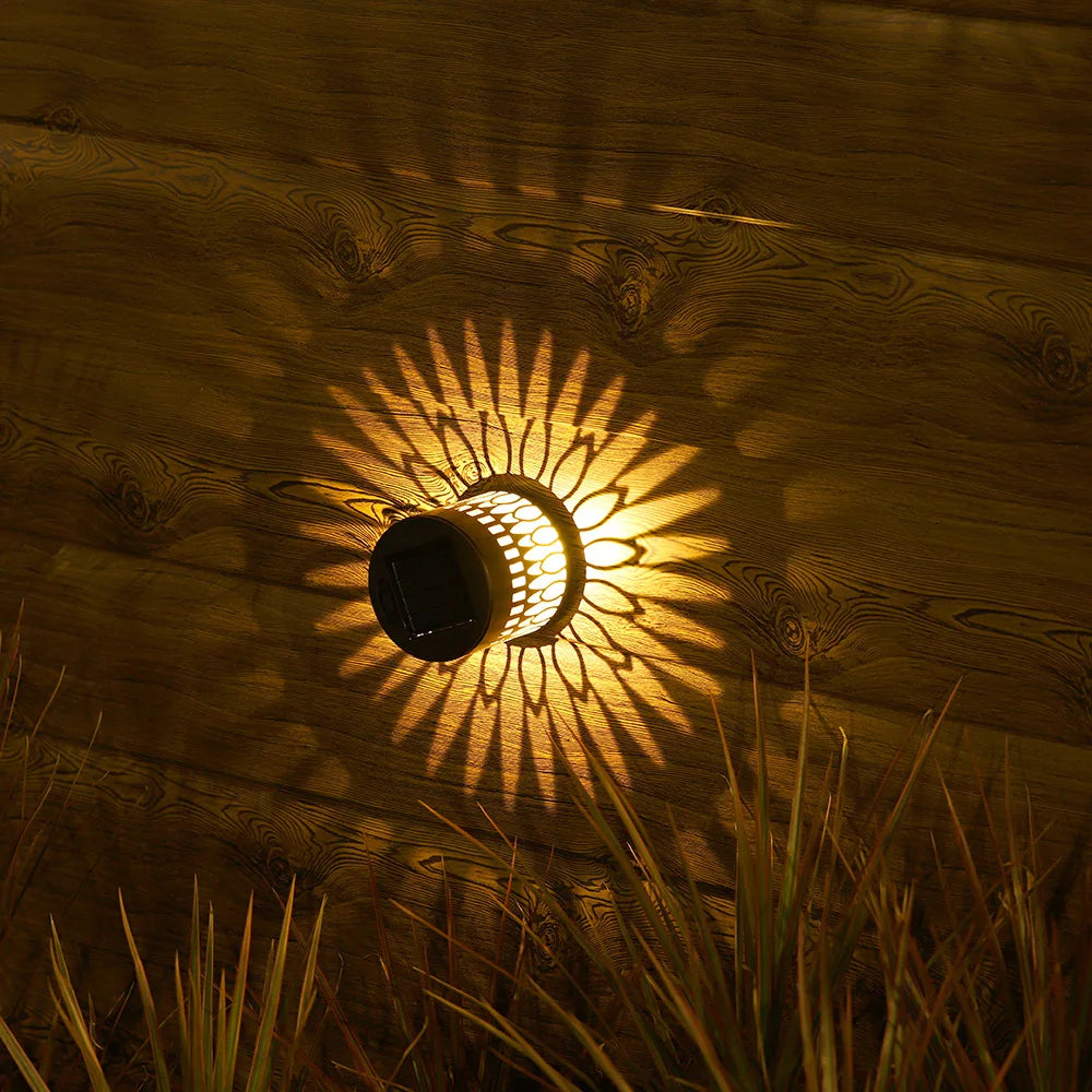 Solar Mandala Fence Wall Lights Garden Decoration  Party Courtyard Decoration Solar Garden Light Garden Patio Walkway Decor