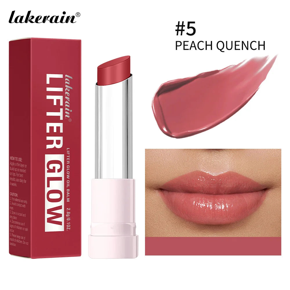 Lakerain Glow Lip Oil Balm Long Lasting Moisturizing Nourishing Daily Care Lip Balm Smooth-melt Softness Texture Natural Makeup