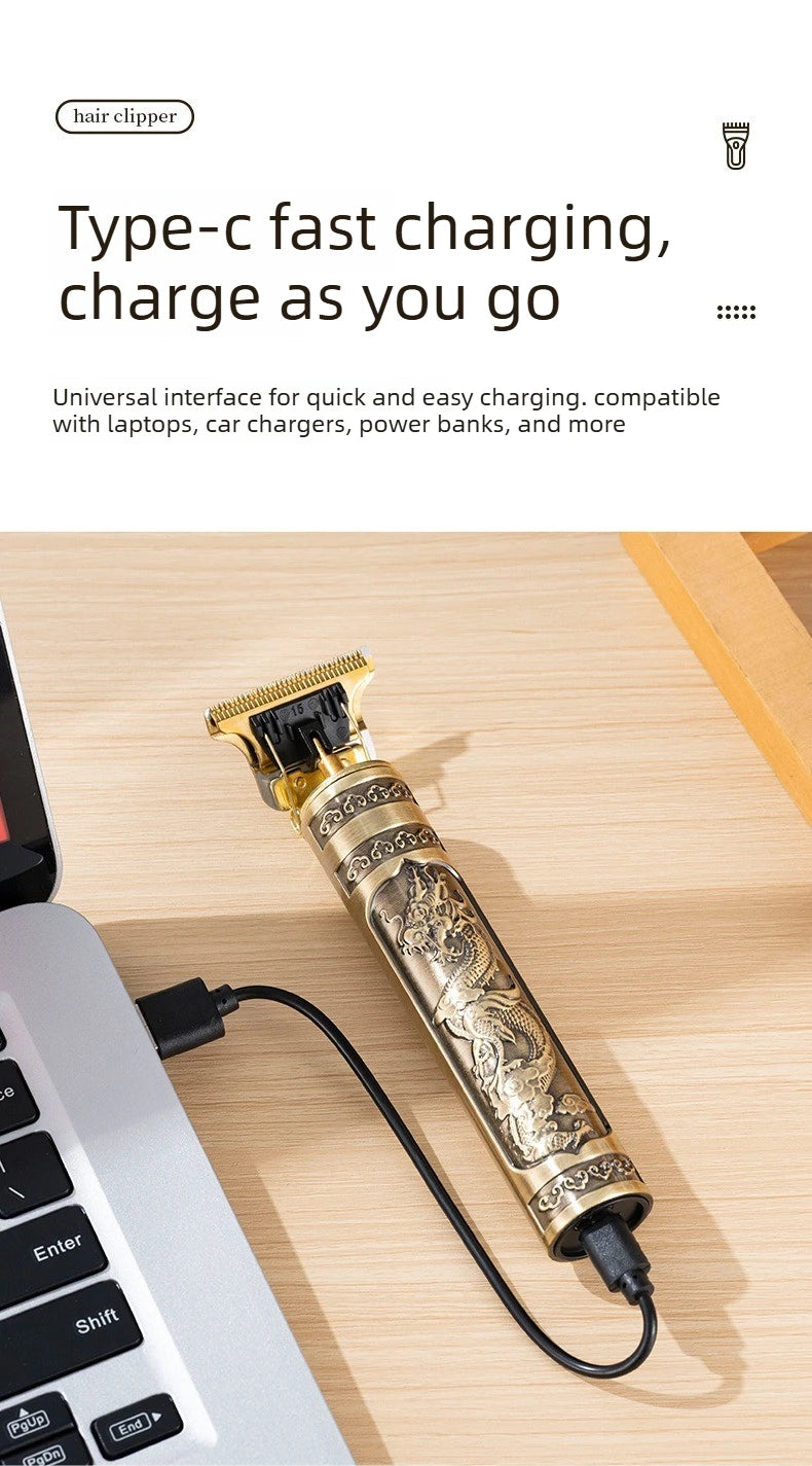 T9 Hair Trimmer: A USB-Charging Cordless Razor-Style Hair Clipper That Allows You to Shave Your Head Completely (0 mm Length)