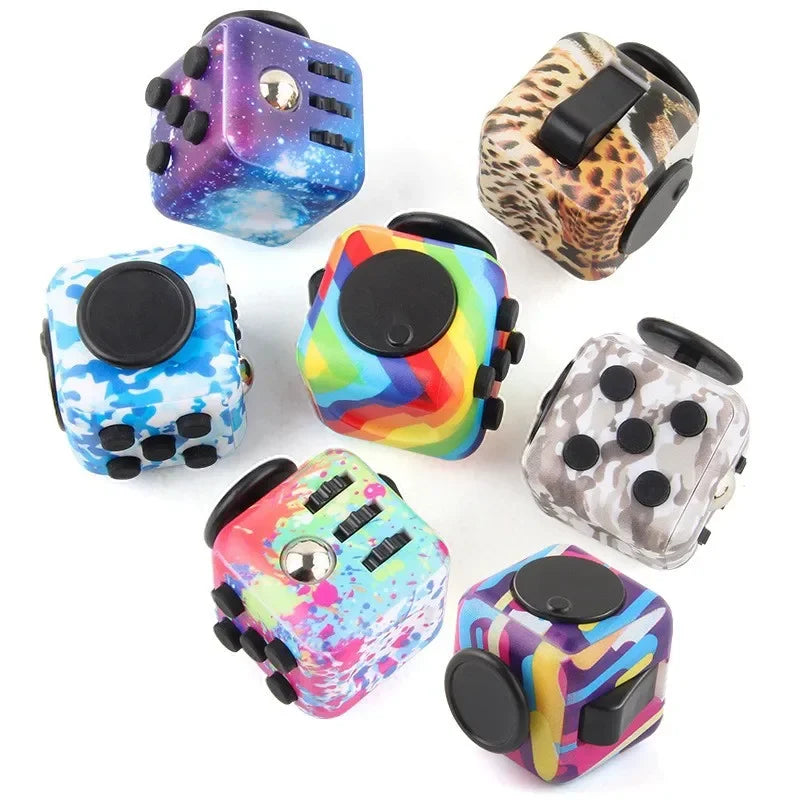 Solid Color Fidget Decompression Dice for Release Stress Autism Anxiety Relieve Adult Kids Stress Relief Anti-Stress Fingertip