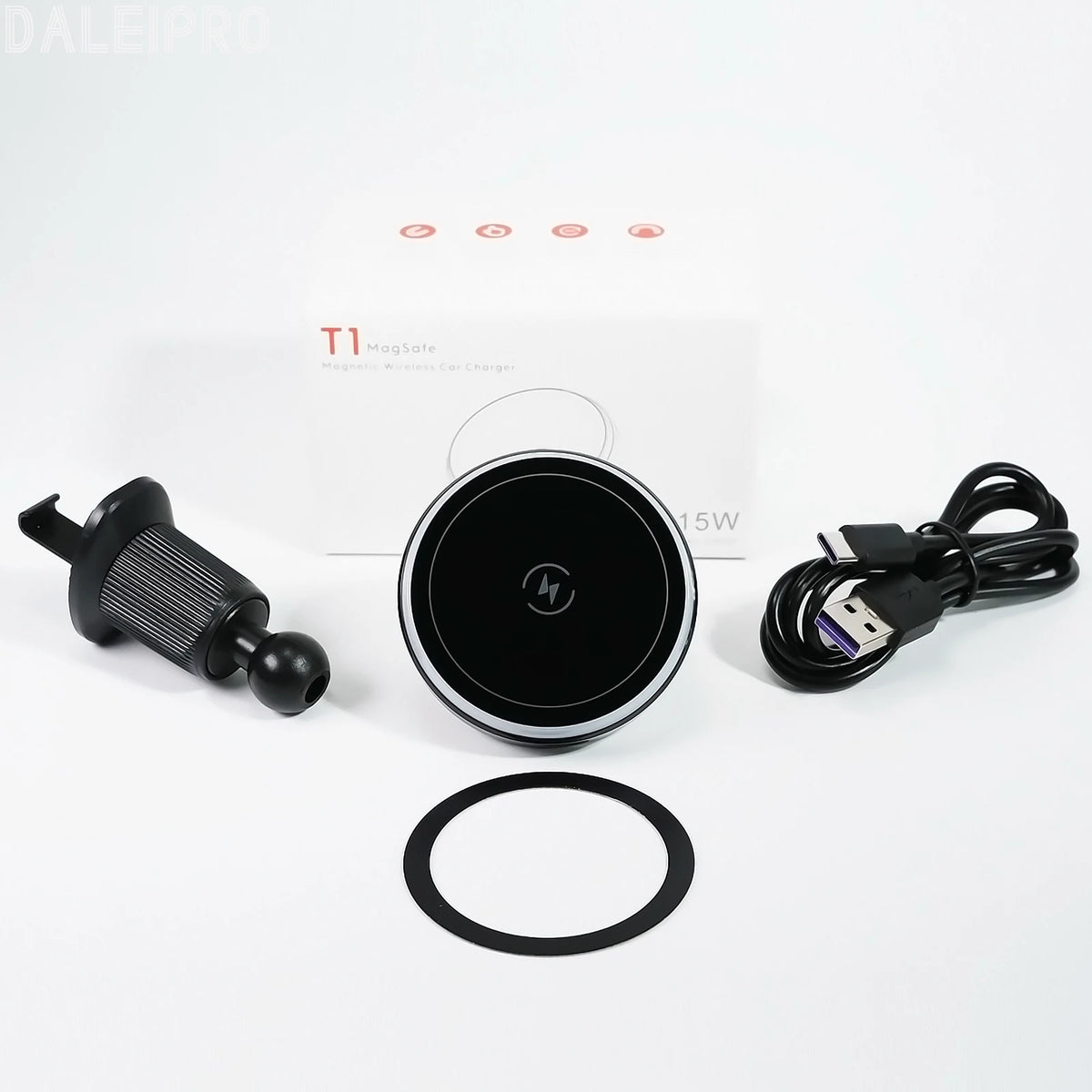 Magnetic Wireless Car Charger with Active Cooling