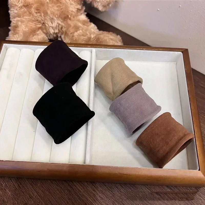 Wide Elastic Hair Ties – Solid & Mixed Colors