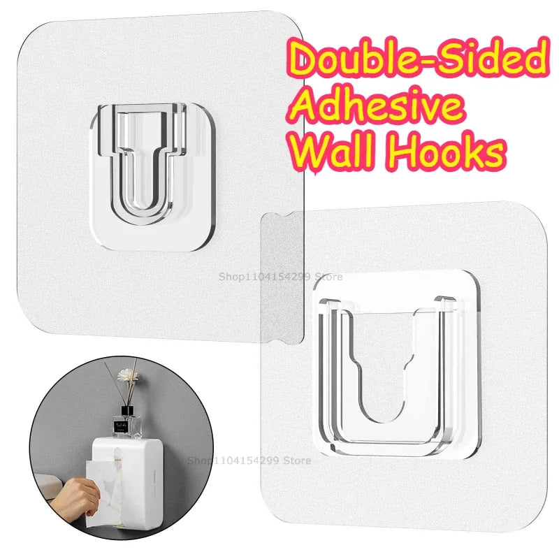 Clear Interlocking Adhesive Wall Mounts – 1–40 Pair Options