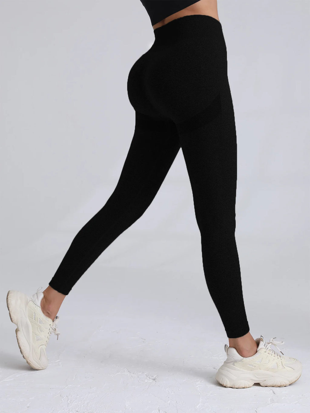 Women's High-Waisted Seamless Stretch Leggings