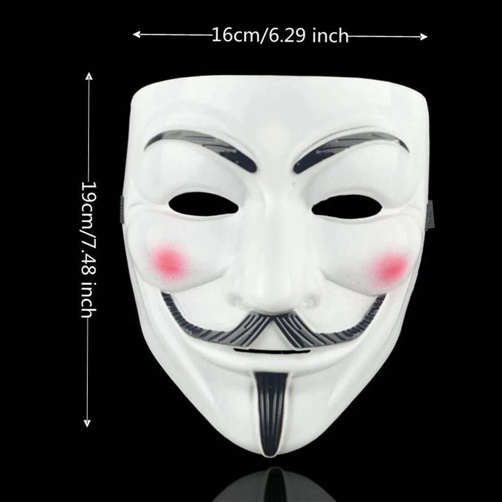 Guy Fawkes-Style Full-Face Costume Mask – 1 Piece
