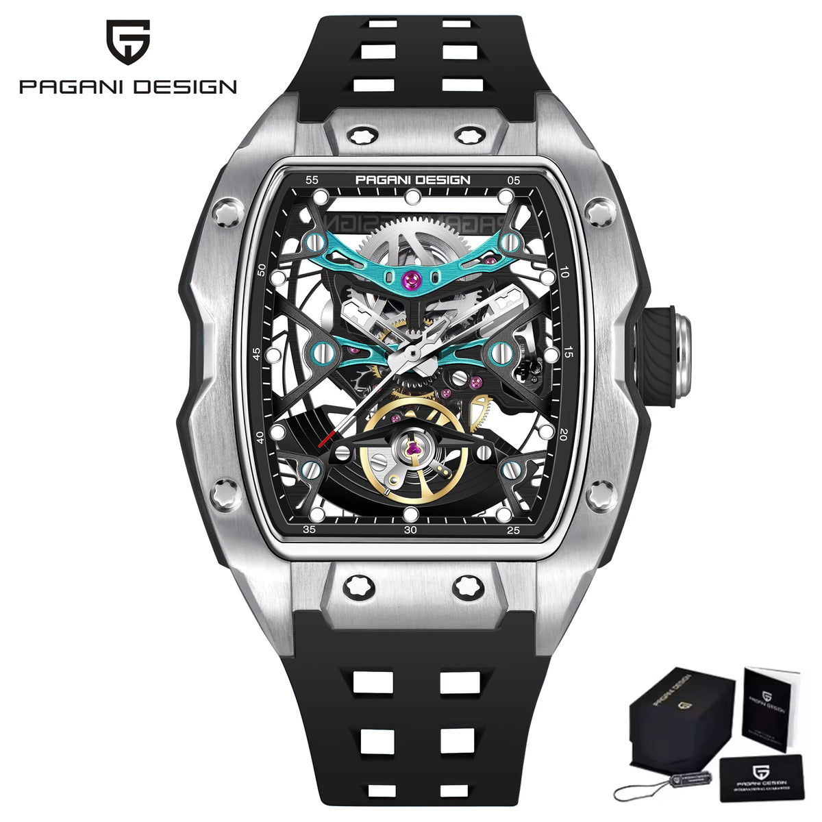 PAGANI DESIGN PD-YS018 Men’s Automatic Skeleton Watch