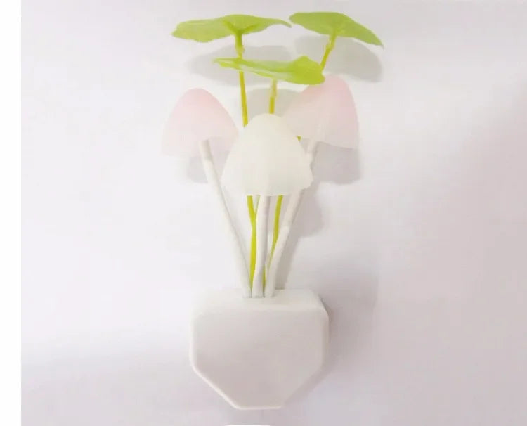 Mushroom LED Night Light – Plug-In Light Sensor Lamp, Colorful Glow, EU & US Plug