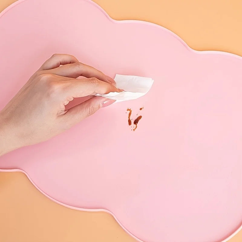 Silicone Pet Feeding Mat with Raised Edge