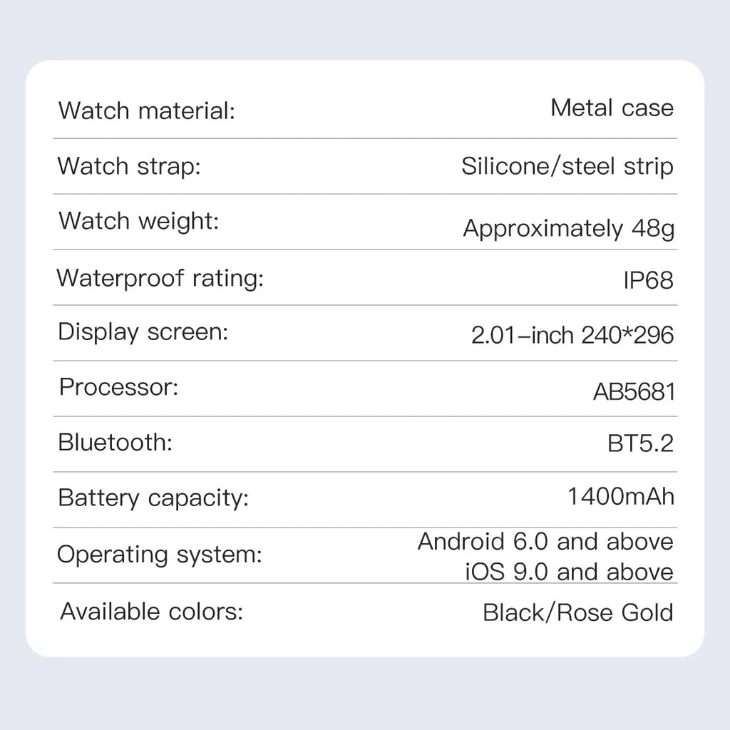 Bluetooth Calling Smartwatch with LED Flashlight