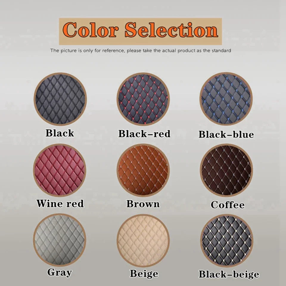 Diamond-Pattern Car Floor Mats – 5-Piece Set