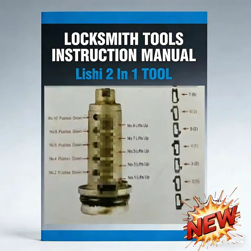 New version Instrution book For Lishi 2 In 1 ToolL Book User Manual User Guide FOR CAR LOCK Also With Pdf Manual