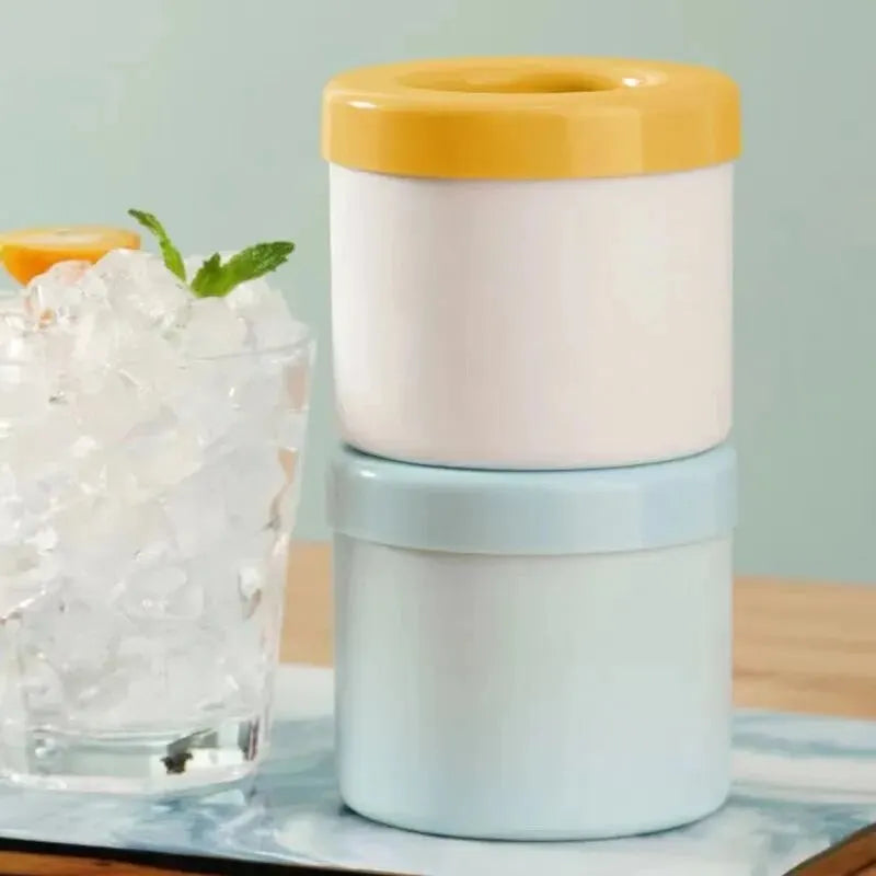 Silicone Round Ice Cube Mold – Cylindrical Ice Bucket Maker, Fast-Cooling 1.3cm(0.5 in) Mini Cubes for Cocktails, Whiskey & Bar Drinks
