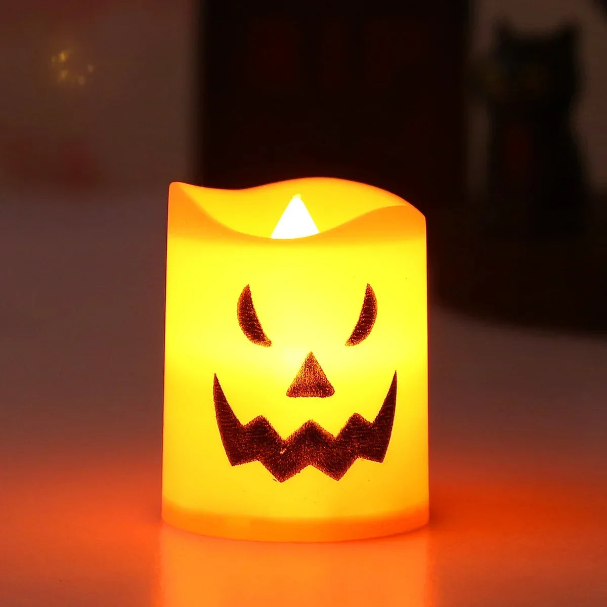 Halloween Jack-o’-Lantern LED Candles – 6-Piece Set