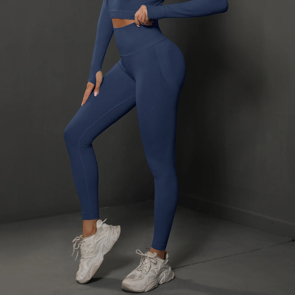 Seamless Booty-Lifting Gym Leggings – High Waist Tummy Control, Squat-Proof, All Season