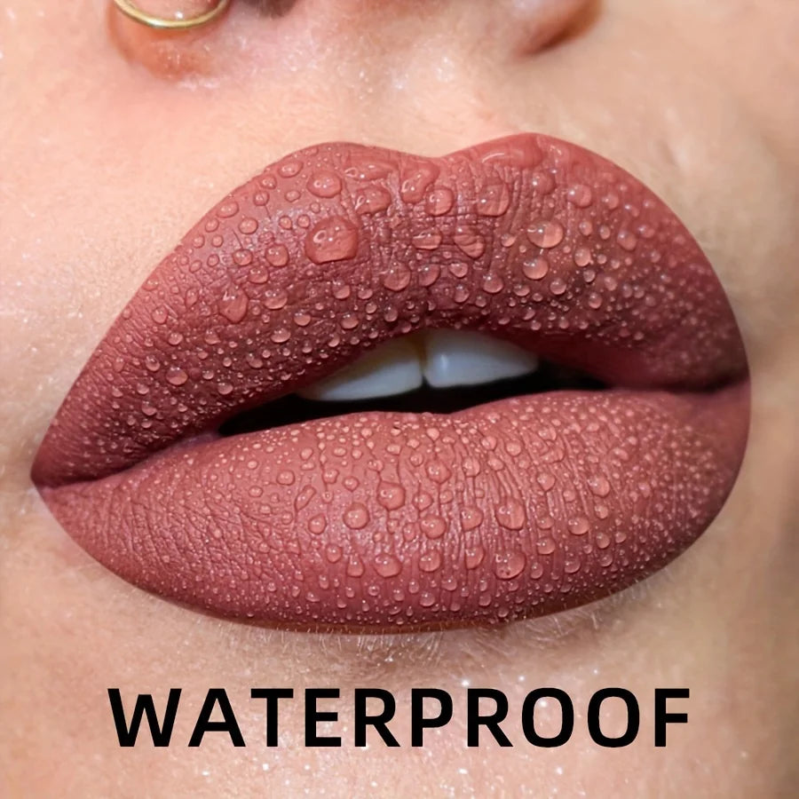 Matte Velvet Lip Gloss – Waterproof Long-Lasting Liquid Lipstick, 19 Shades, 2.7g