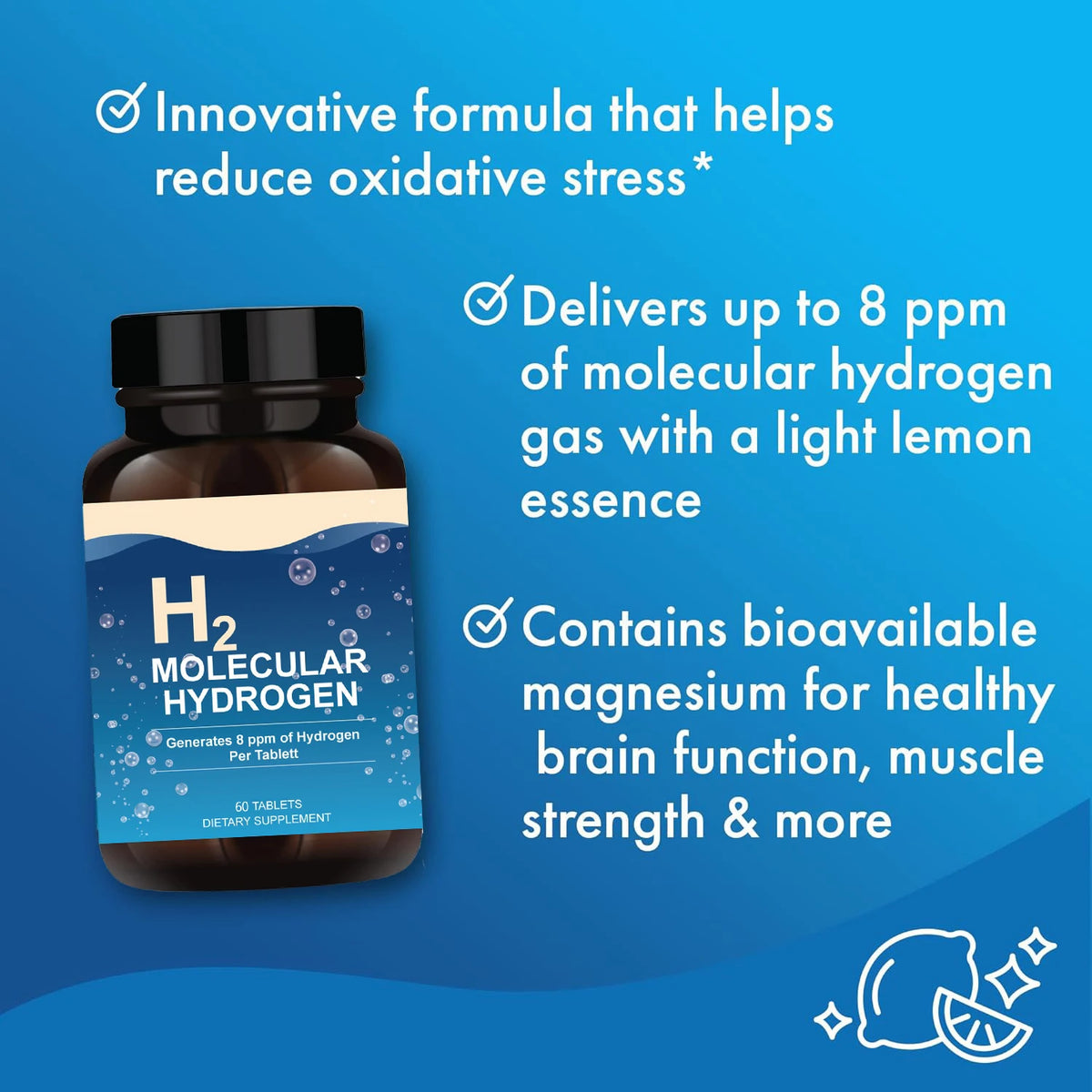 Molecular Hydrogen Water Tablets with Magnesium