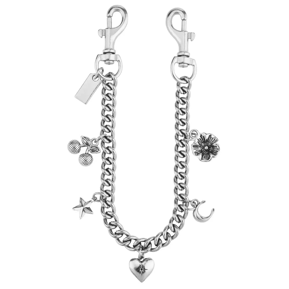 Cherry & Flower Bag Charm Chain