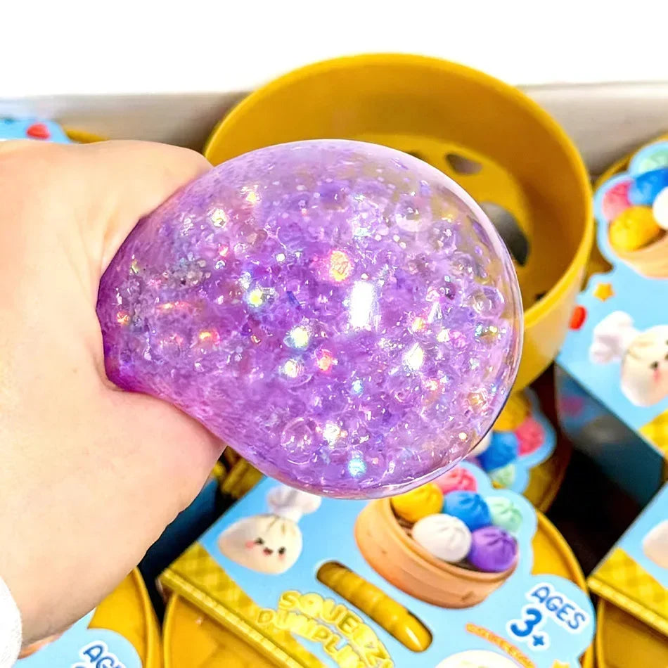 Dumpling Pressure Dumpling Squishies Cute Colorful Bun Toy Slow Rising Stress Relief Fidget Toy for Kids Adults Anti-Anxiety Toy