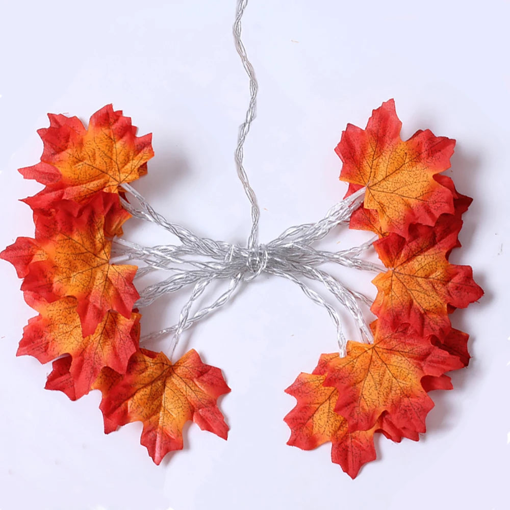 Artificial Maple Leaf LED Garland – USB or Battery Box