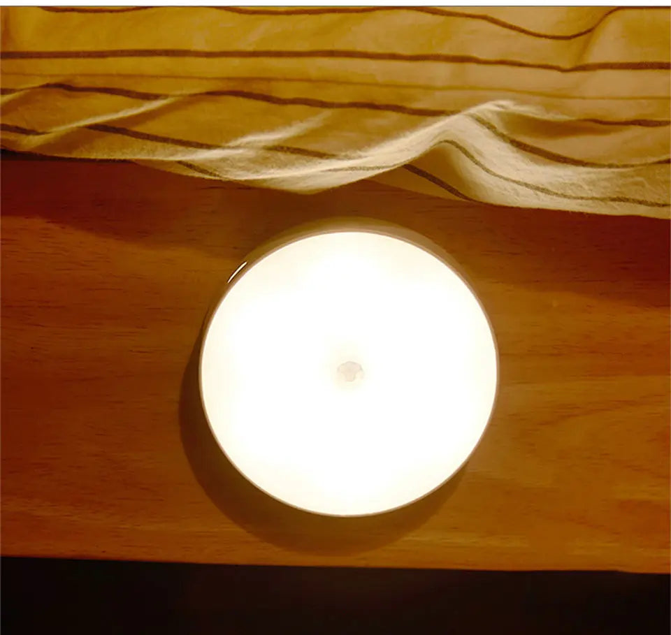 Rechargeable Round Motion-Sensor LED Night Light
