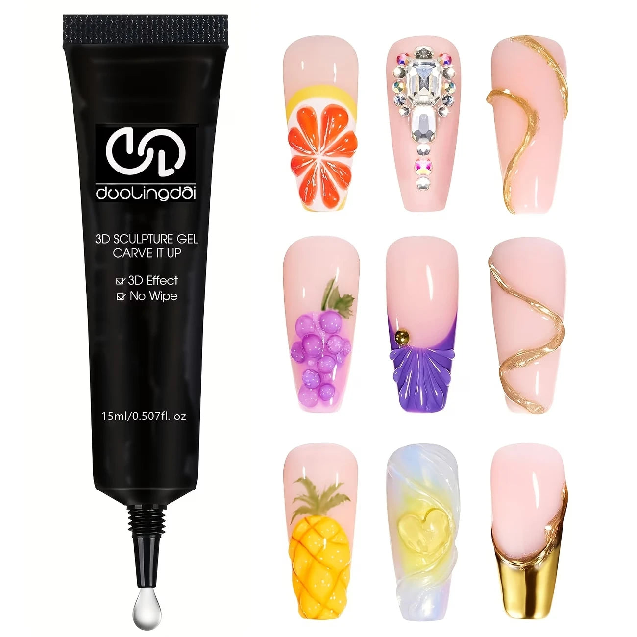 Unscented 3D Nail Art Gel - Ideal for Crafting Your Own Designs, Shaping, And Halloween Decor